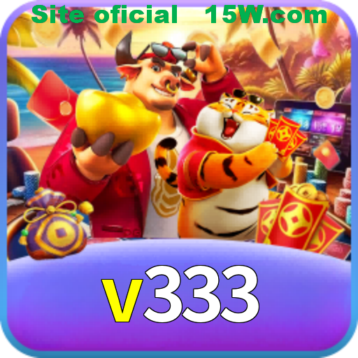 Imagem promocional da v333 mostrando a plataforma e suas vantagens